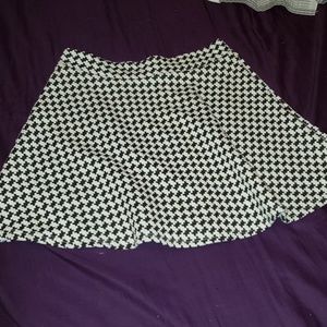 Black and white pattern skirt